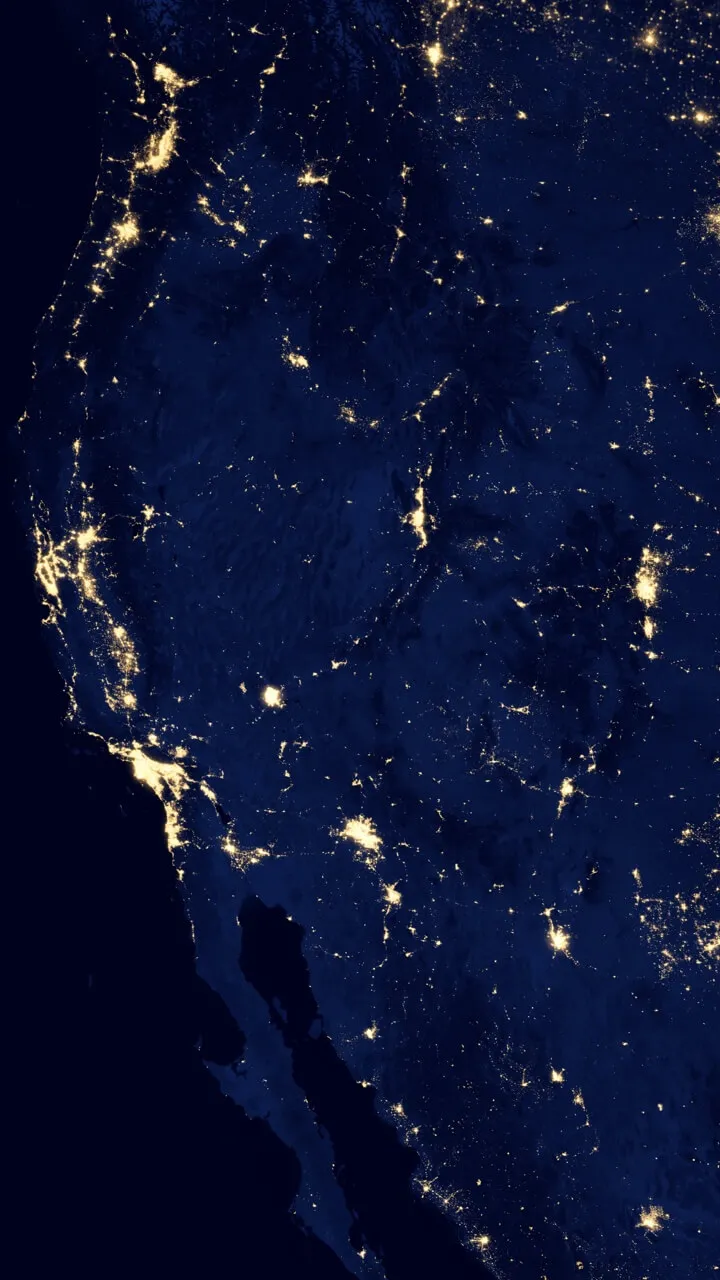 earth from above at night