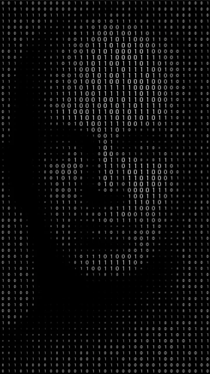 An image of a human made out of code algorithm