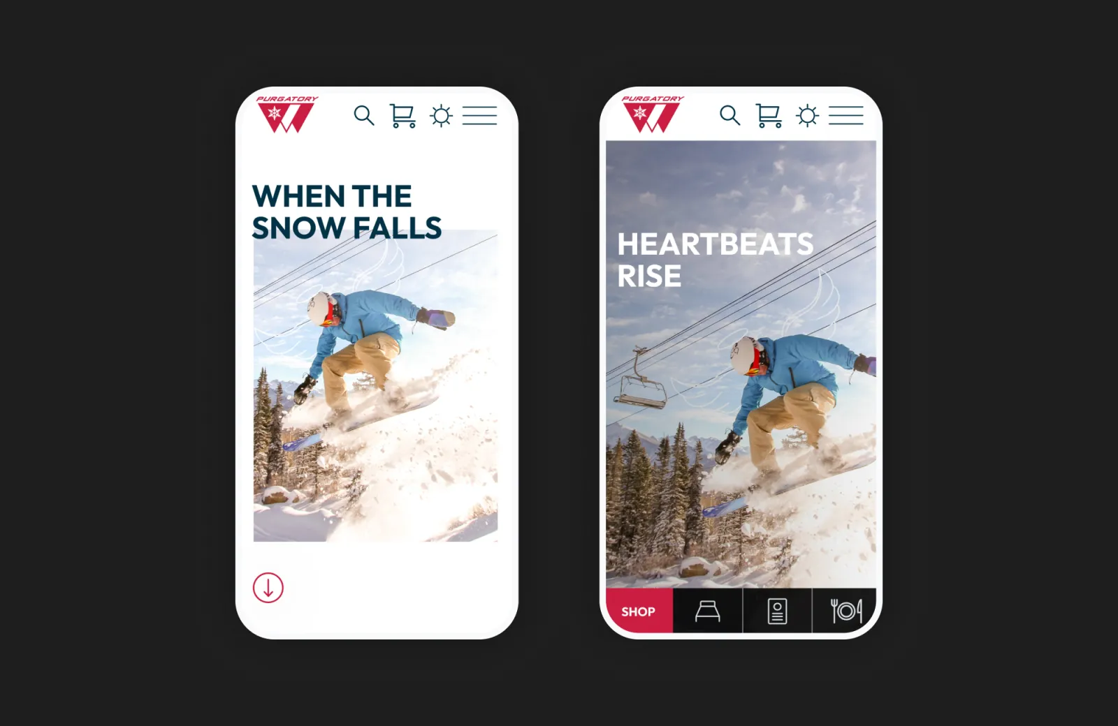 Purgatory mobile homepage
