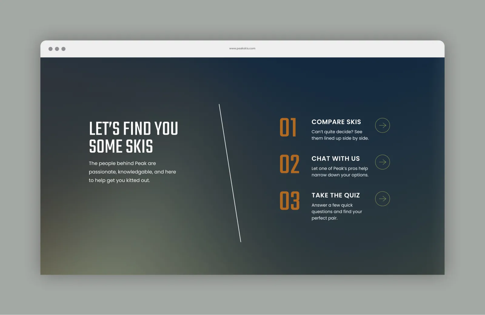 Peak Skis ski finder