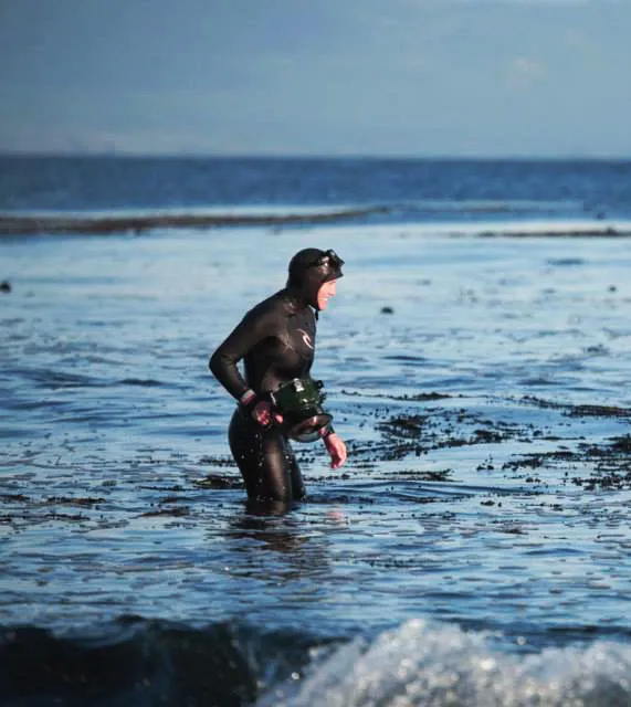 Andrea shooting in water