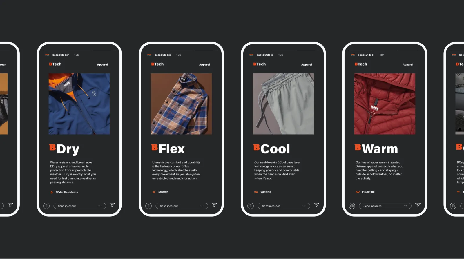 BTech descriptions on Instagram story