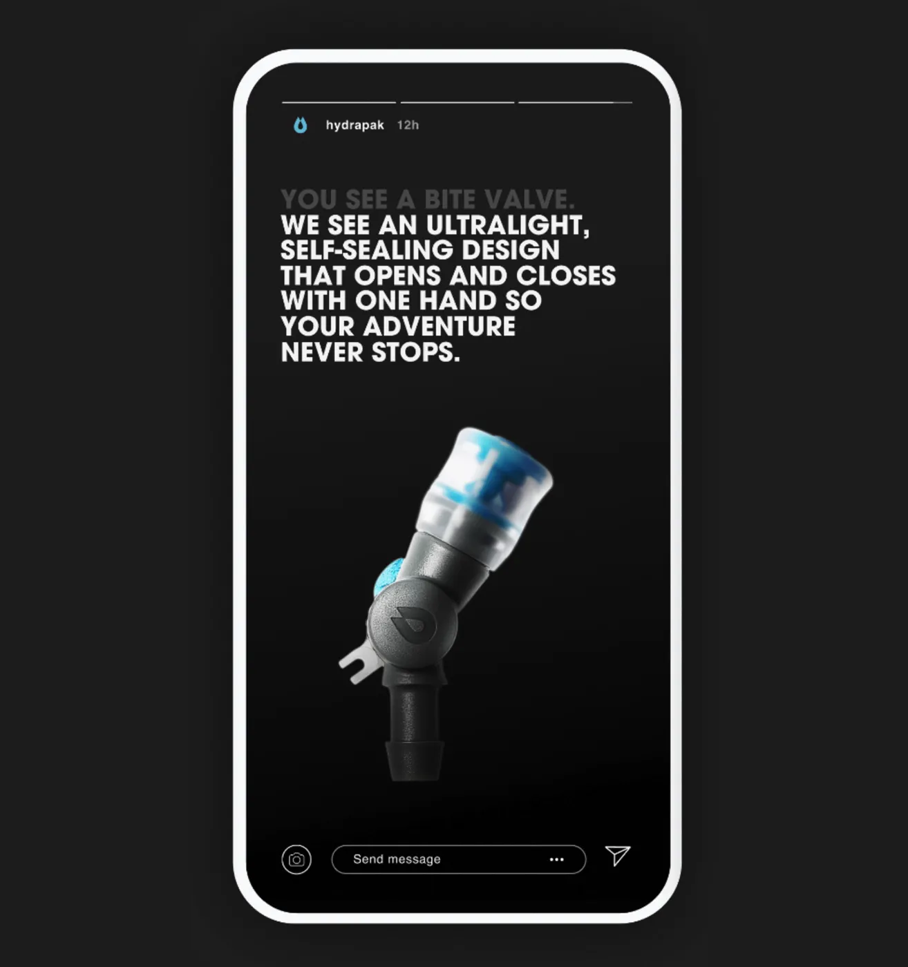 social carousel example of hydrapak advertising