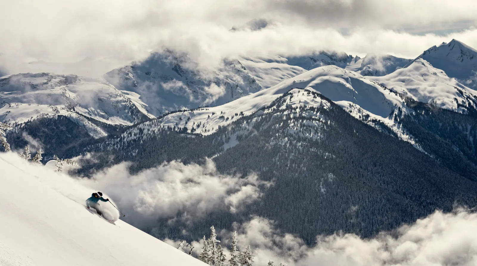 Iconic Whistler views and skier