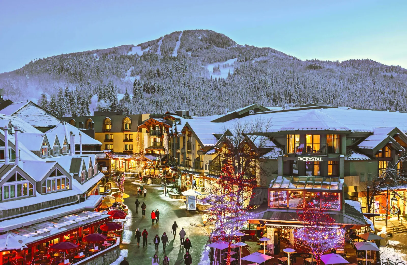 Whistler Village at dusk