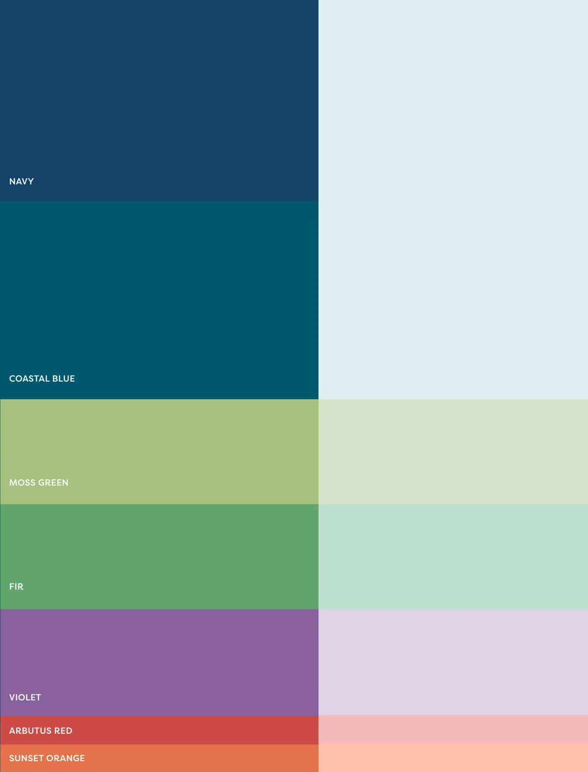 Destination Greater Victoria colour palette