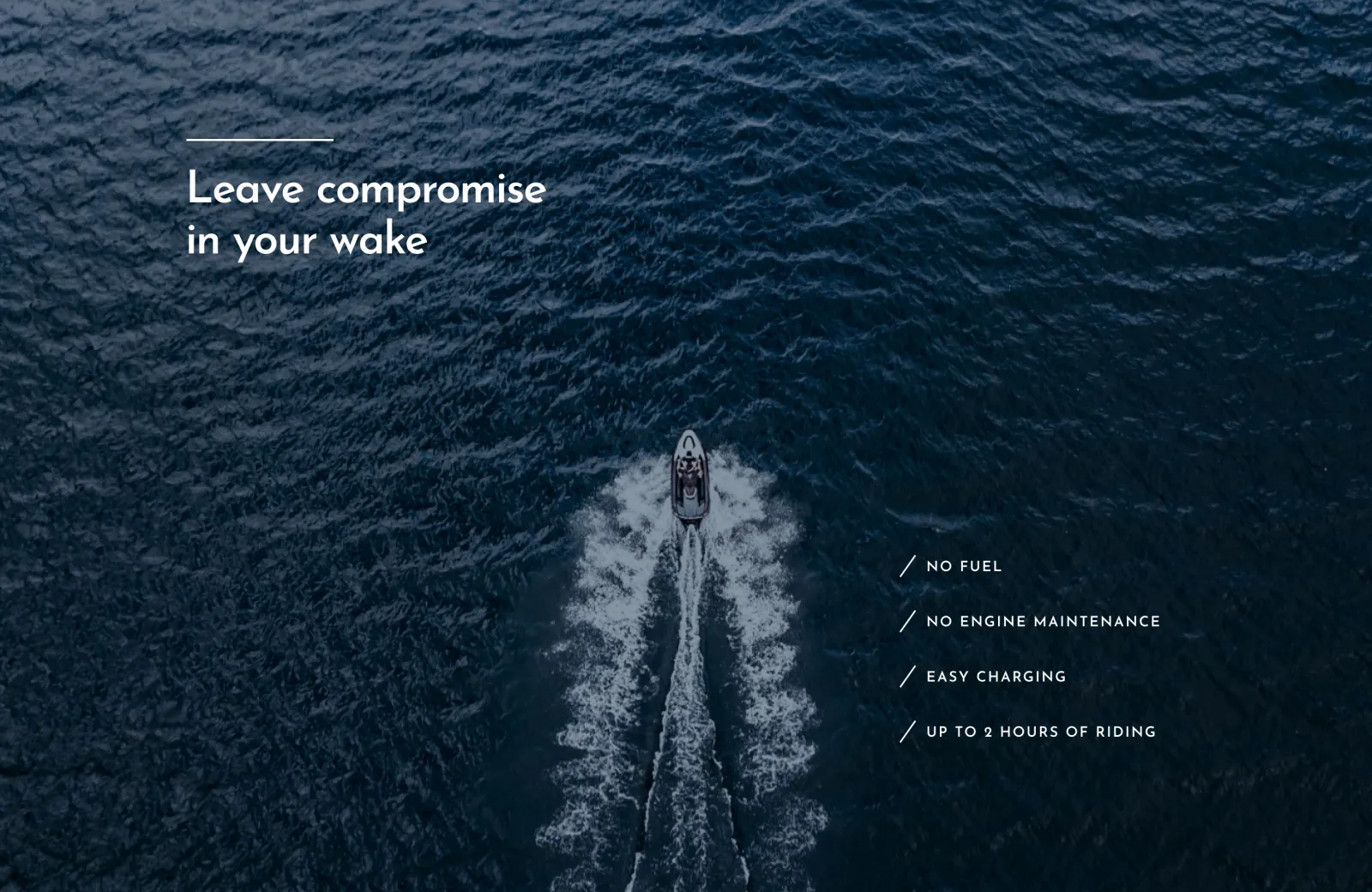 Aerial view of jet ski