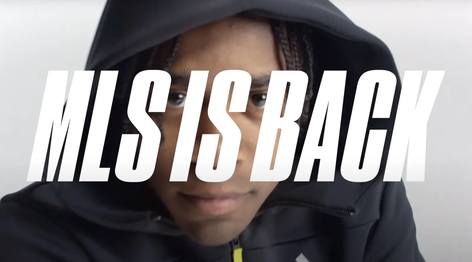 'MLS is back' over althlete's face