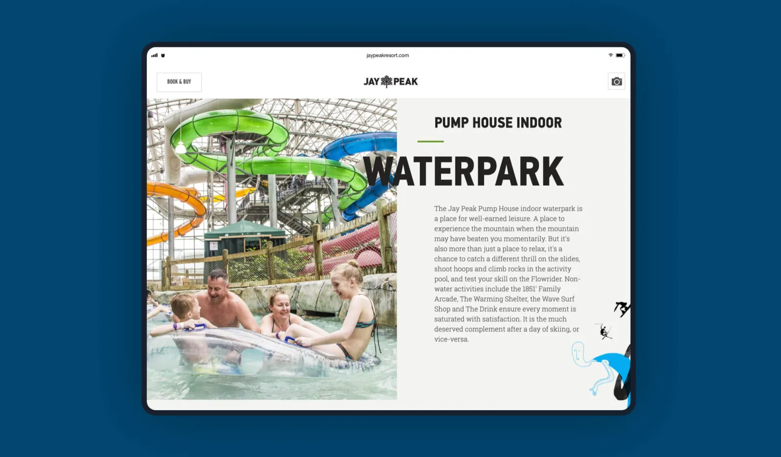 Jay Peak Website waterpark page