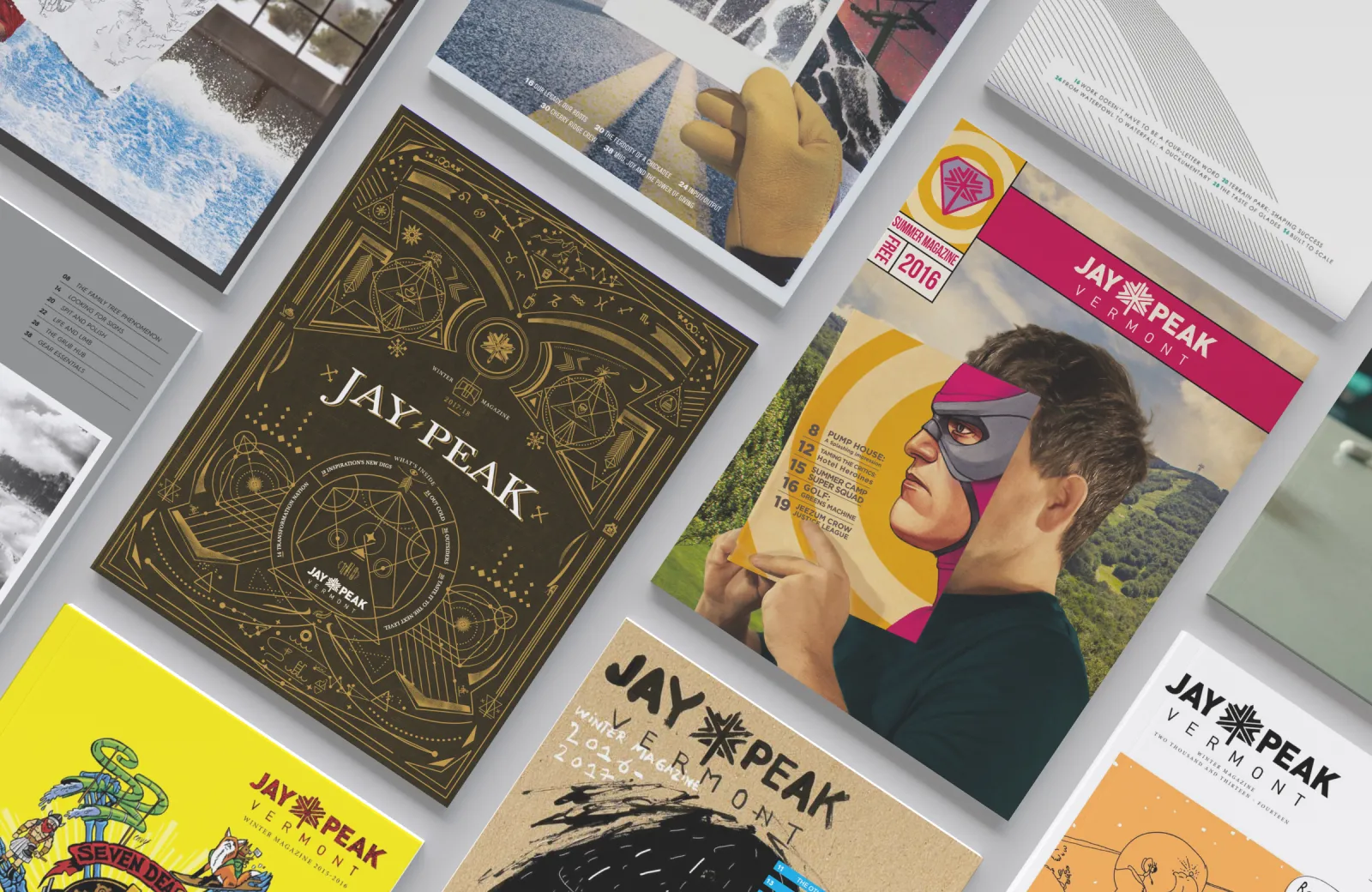 A set of magazine covers