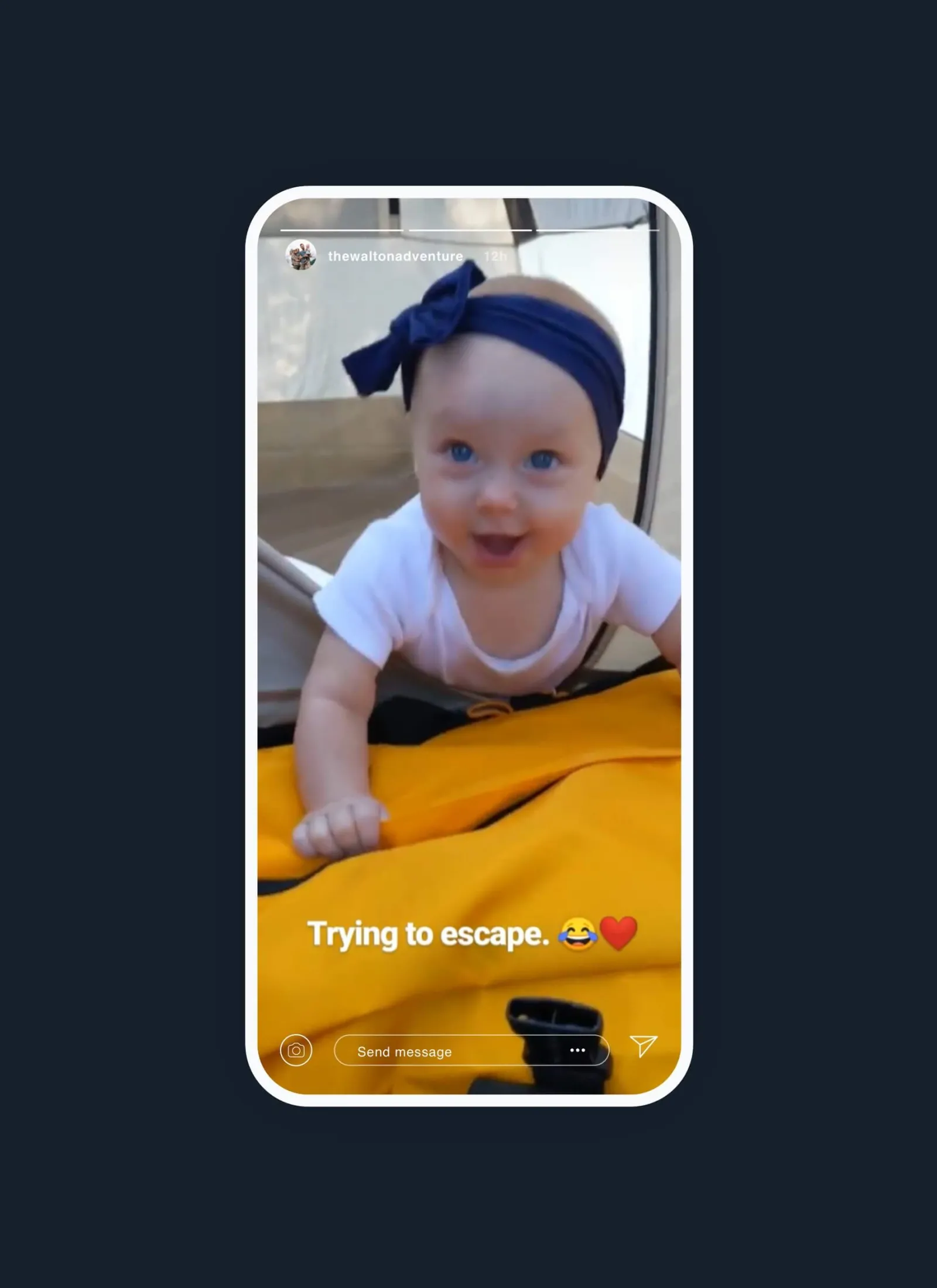 Social media influencer instagram story