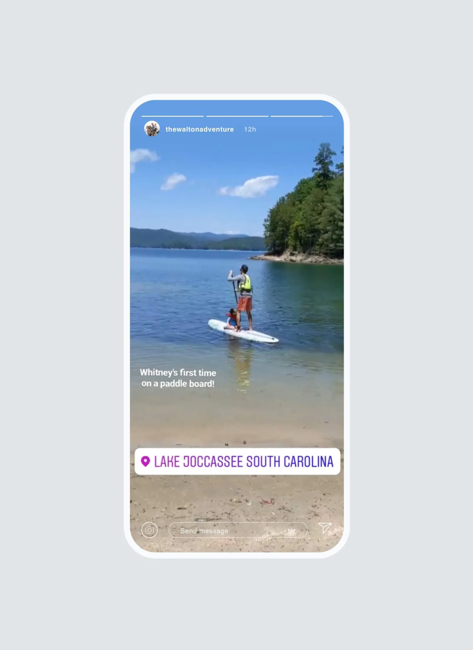 Social media influencer instagram story