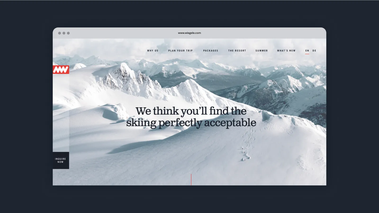 A website mockup