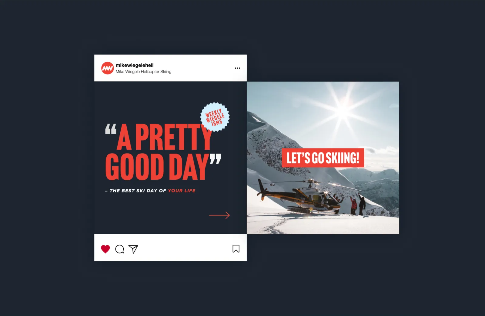 A social carousel mockup