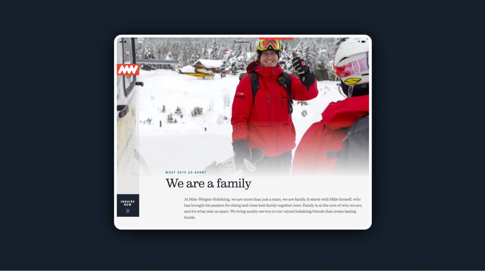 website tablet mockup