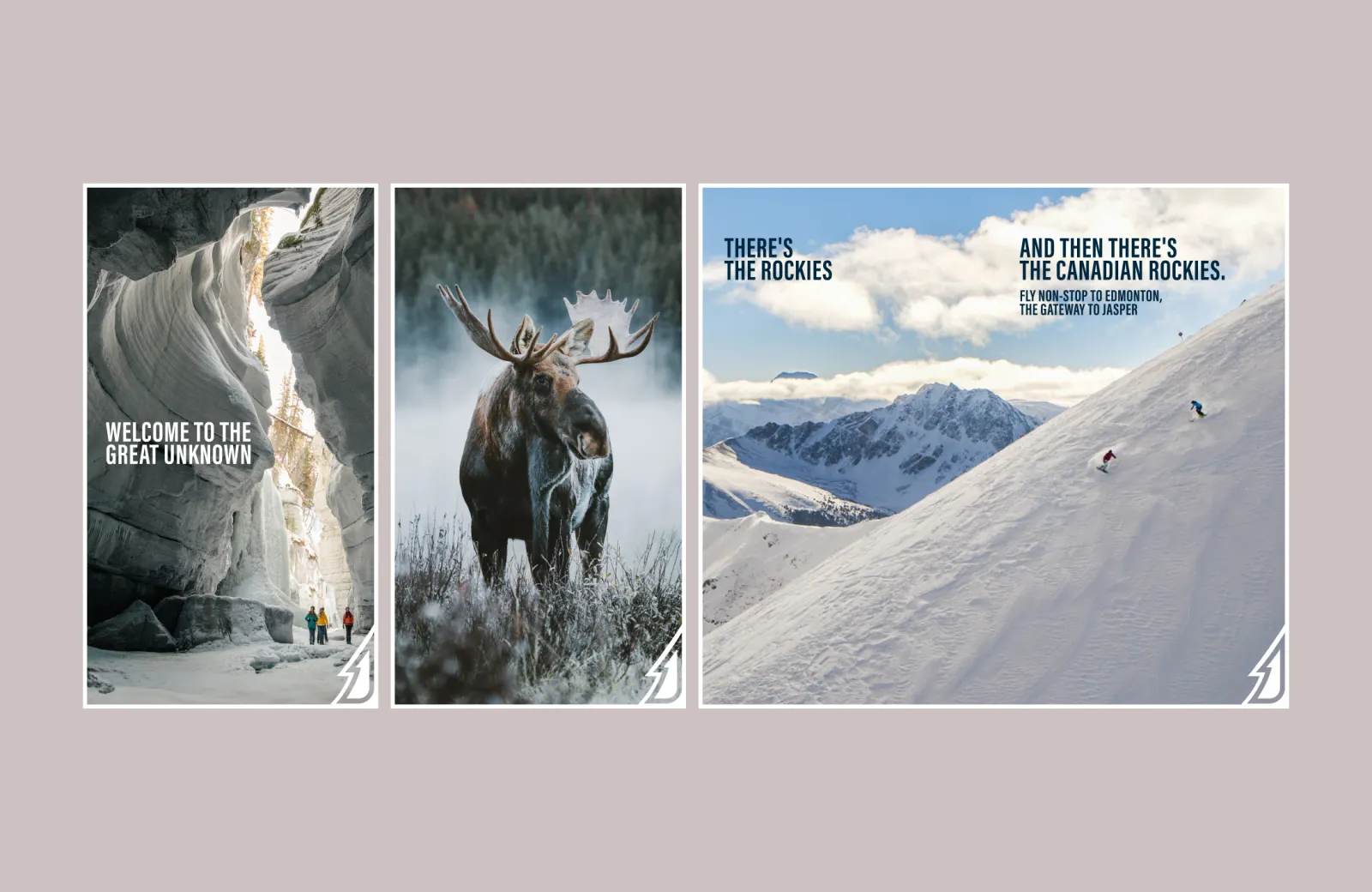 A mockup of a Tourism Jasper display banner