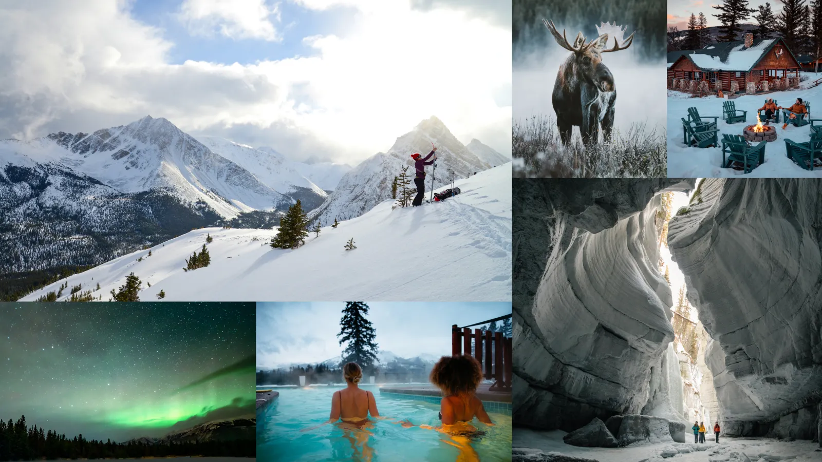A photography moodboard for Tourism Jasper