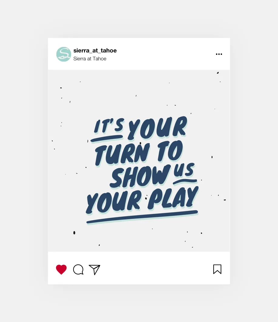 Sierra at tahoe case study instagram post