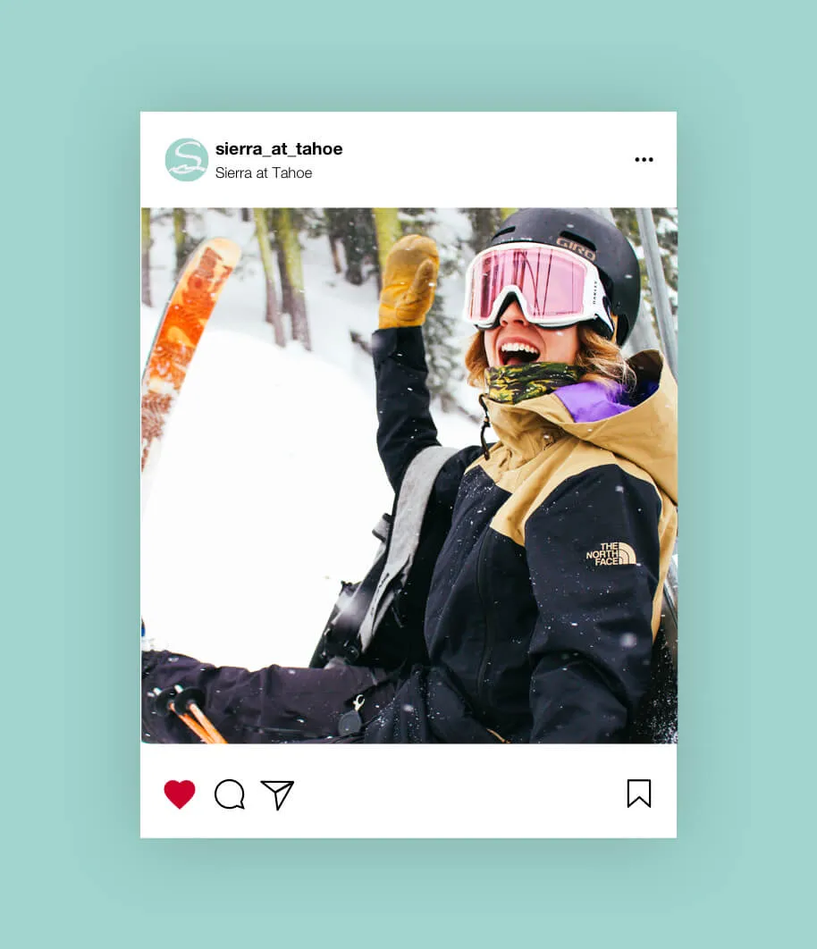 Sierra at tahoe case study instagram post