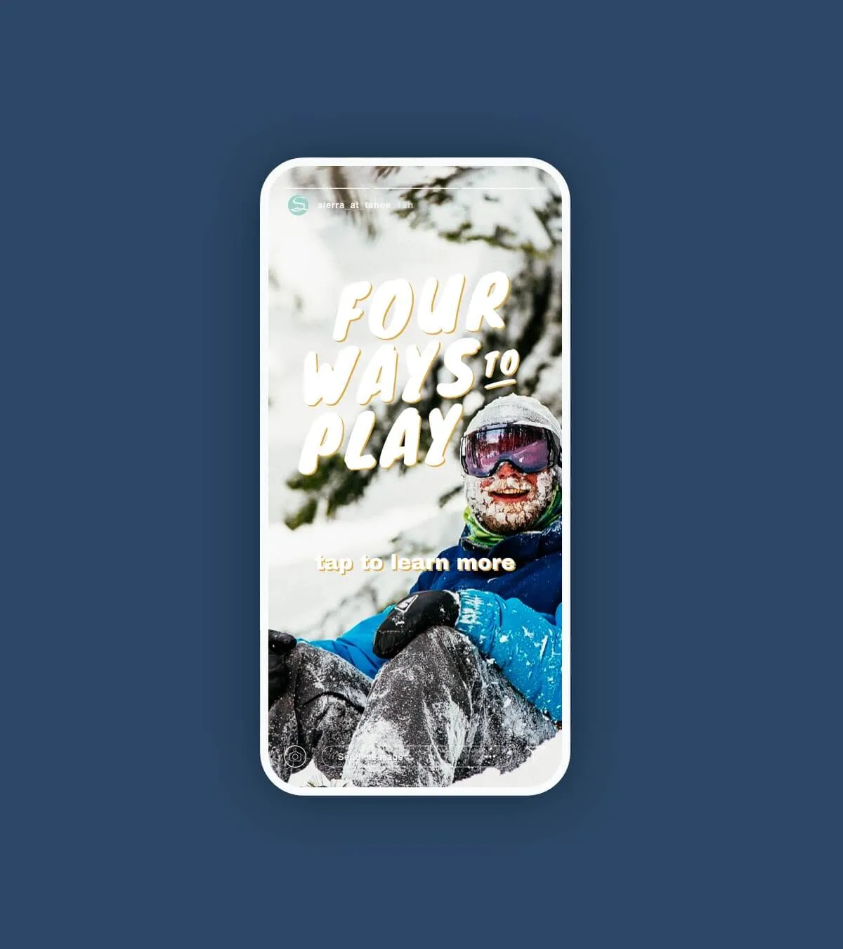 sierra at tahoe campaign instagram story