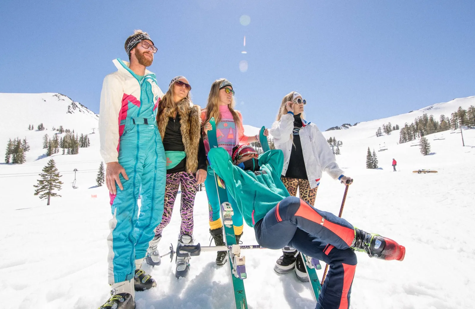 Spring skiers in the sun