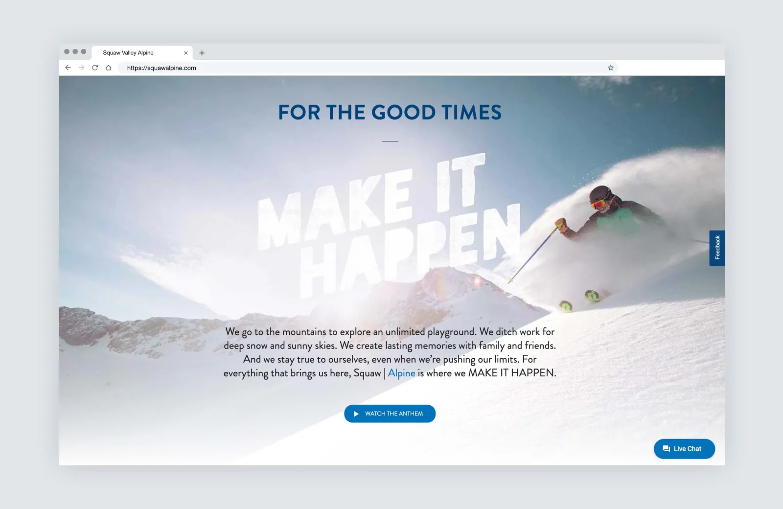 Make it Happen landing page