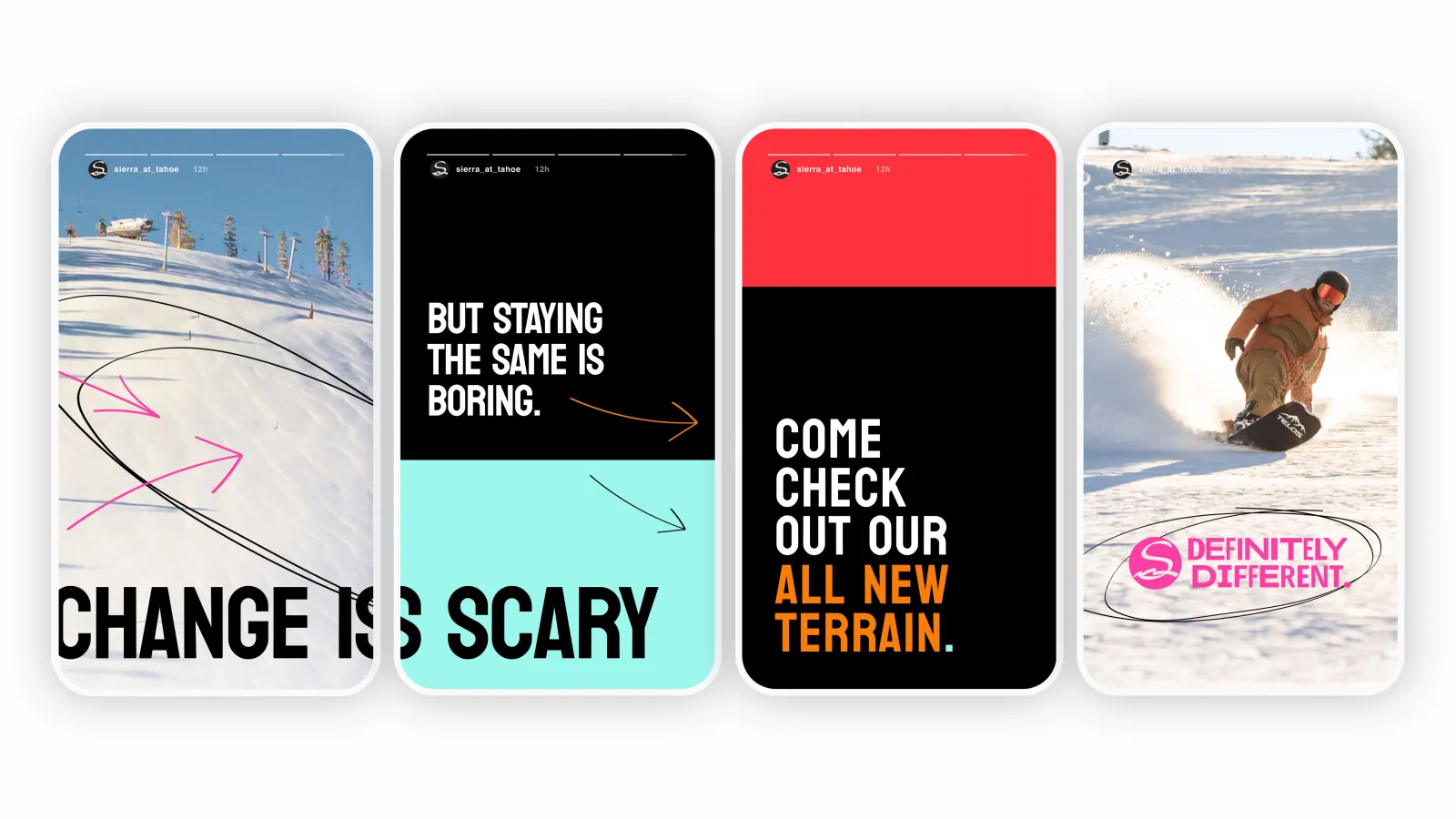 A social story mockup for Sierra at Tahoe