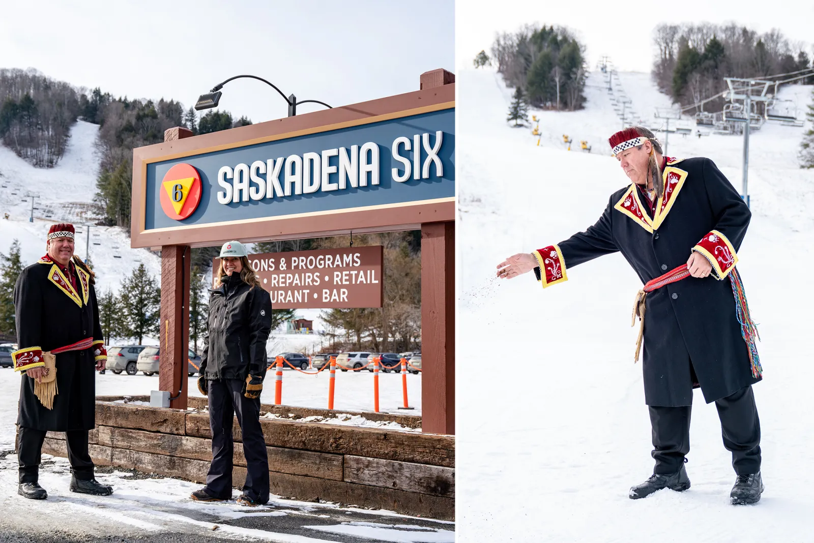 Saskadena Six sign and blessing by Abenaki chief