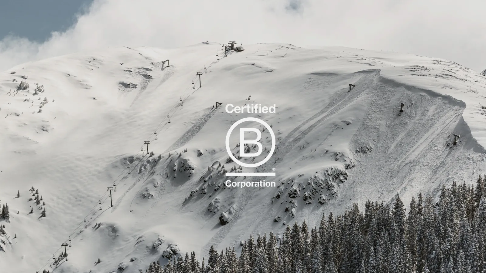 Kachina Peak at Taos with B-corp logo on top