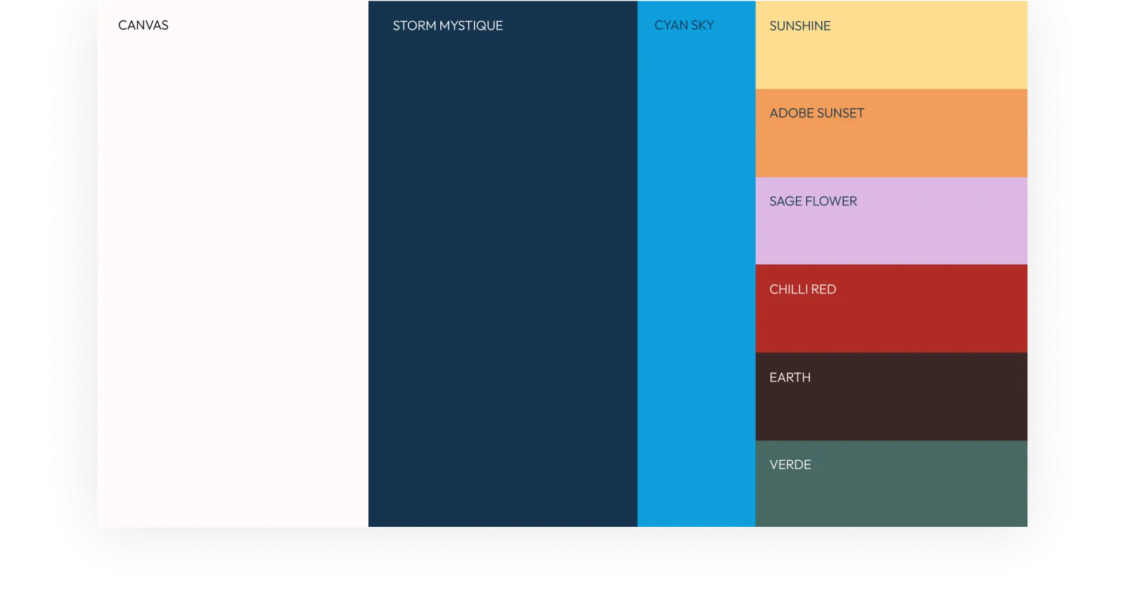 Taos refreshed colour palette