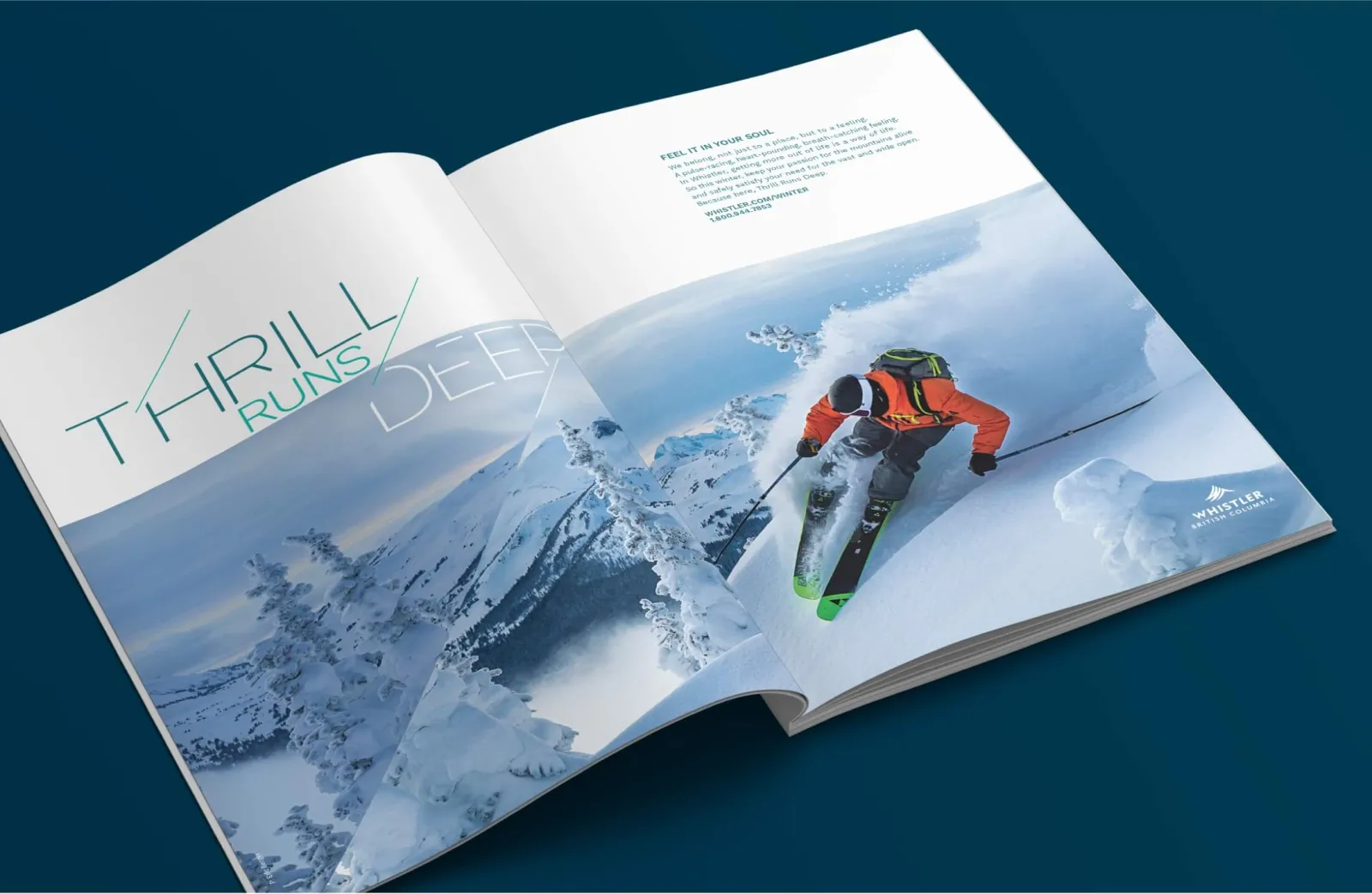 Double page spread print ad