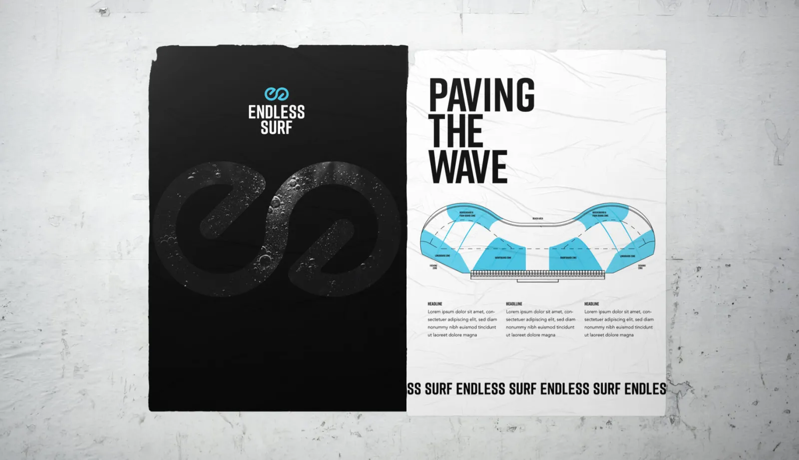 Endless surf poster set