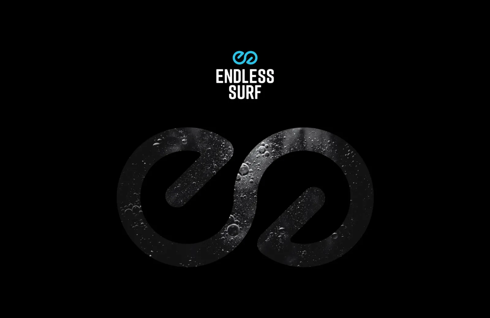 Endless Surf logo with bubbles texture