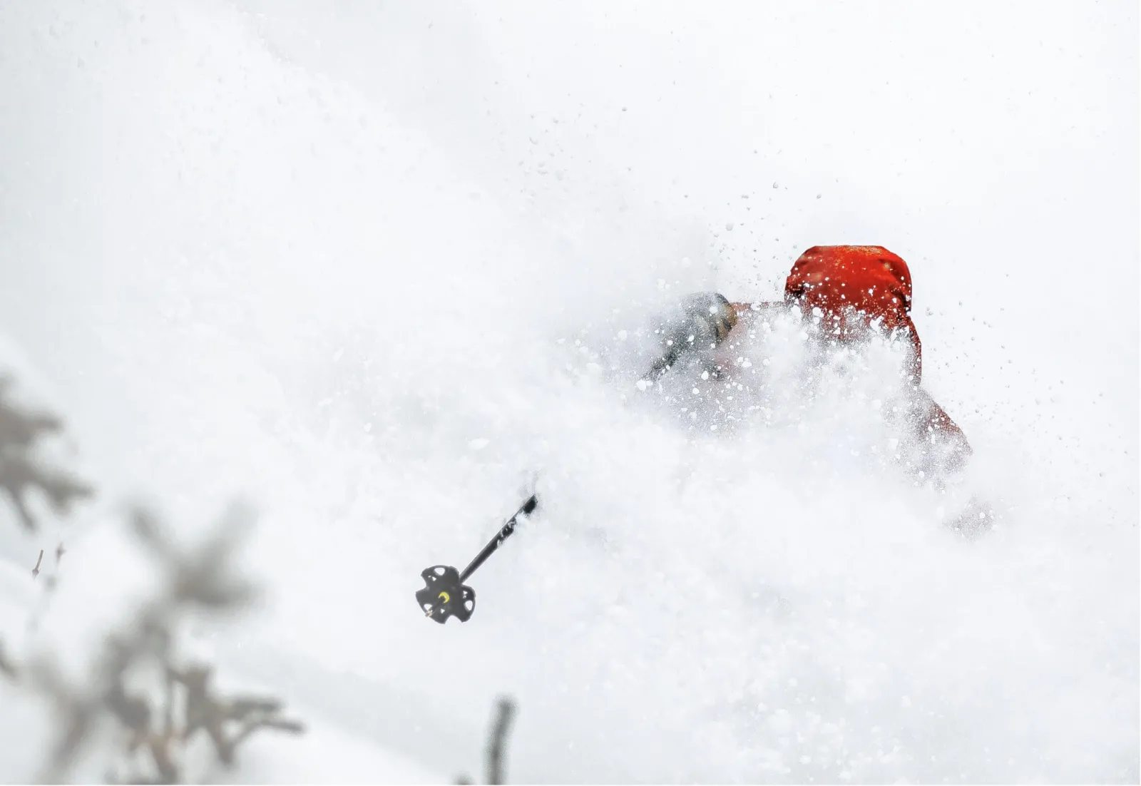 Person skiing powder