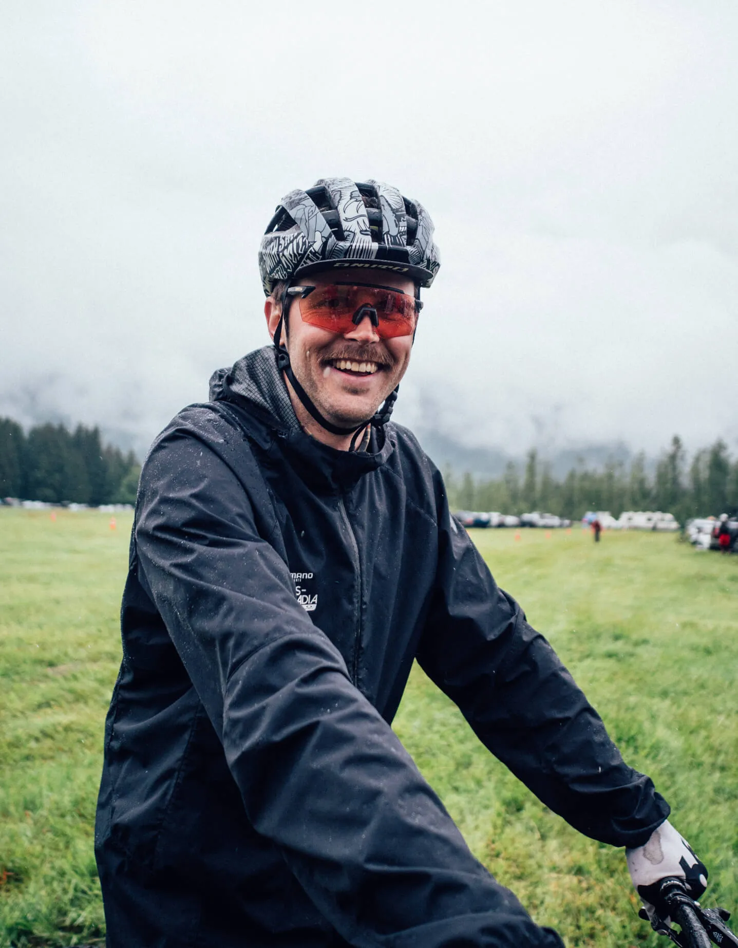 Origin employee riding a bike