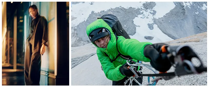 Veilance image left, Arc'teryx image right