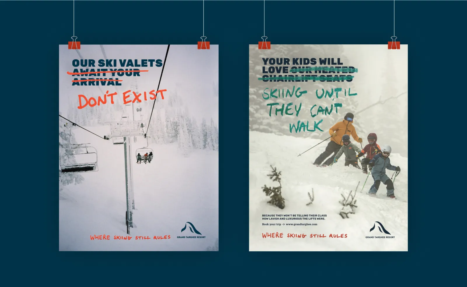 A mockup of two posters