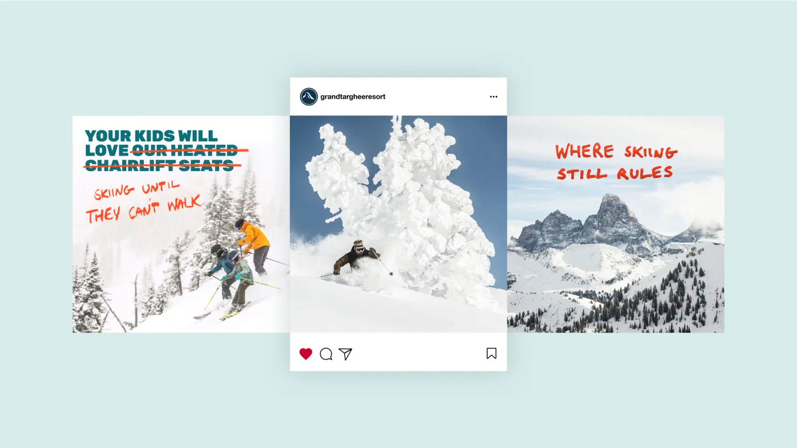 A mockup of an Instagram carousel