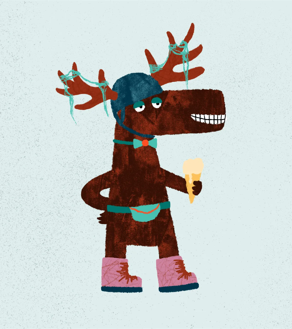 An illustration of a moose