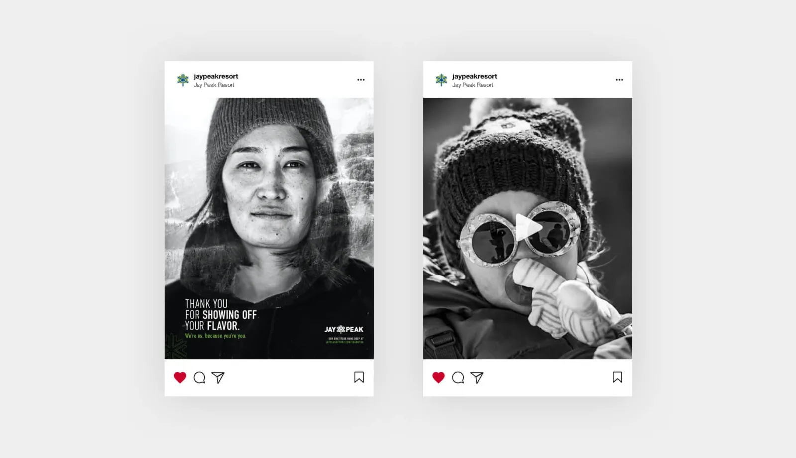 Jay Peak Thank You social posts