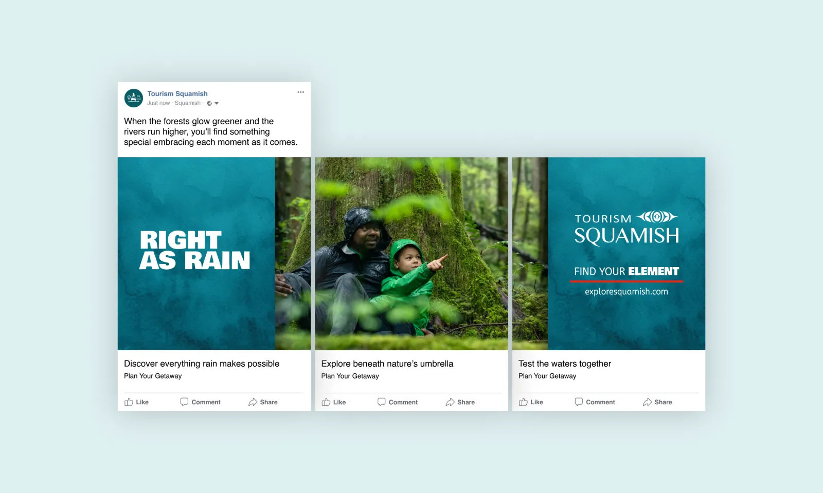An in-feed social mockup