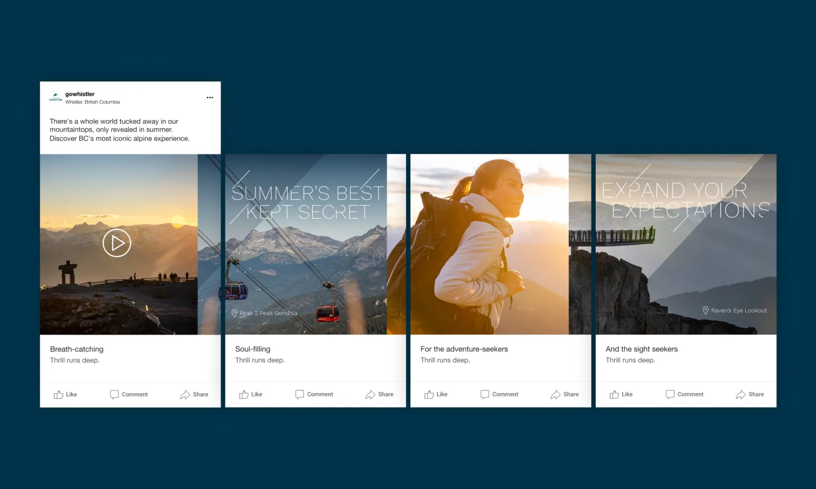 Carousel for tourism whistler summer campaign