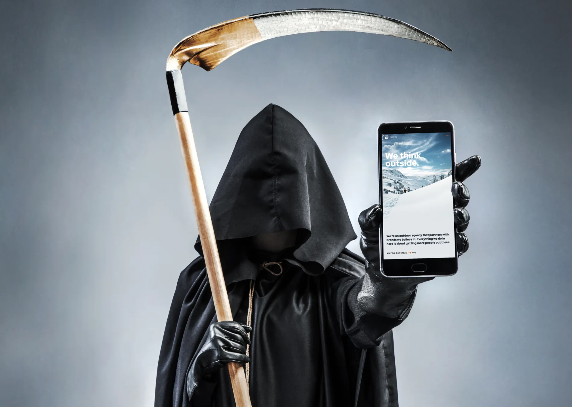 reaper with cell phone