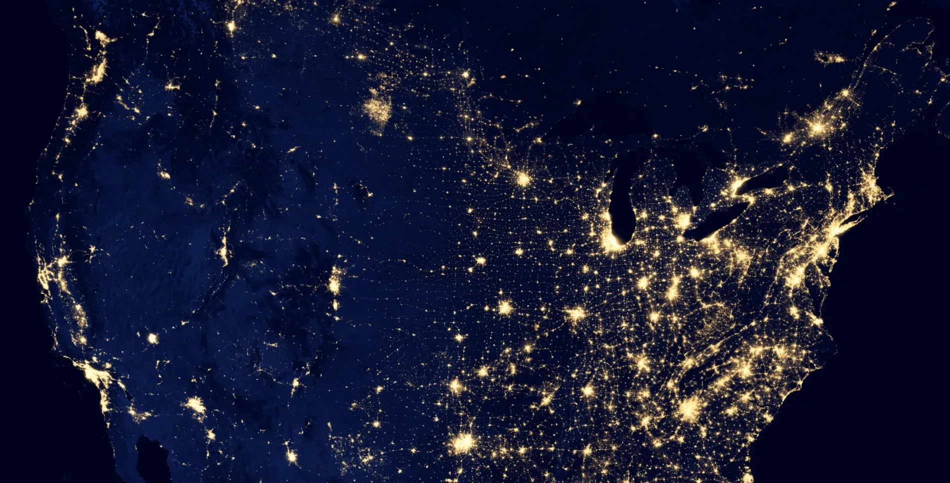 earth from above at night