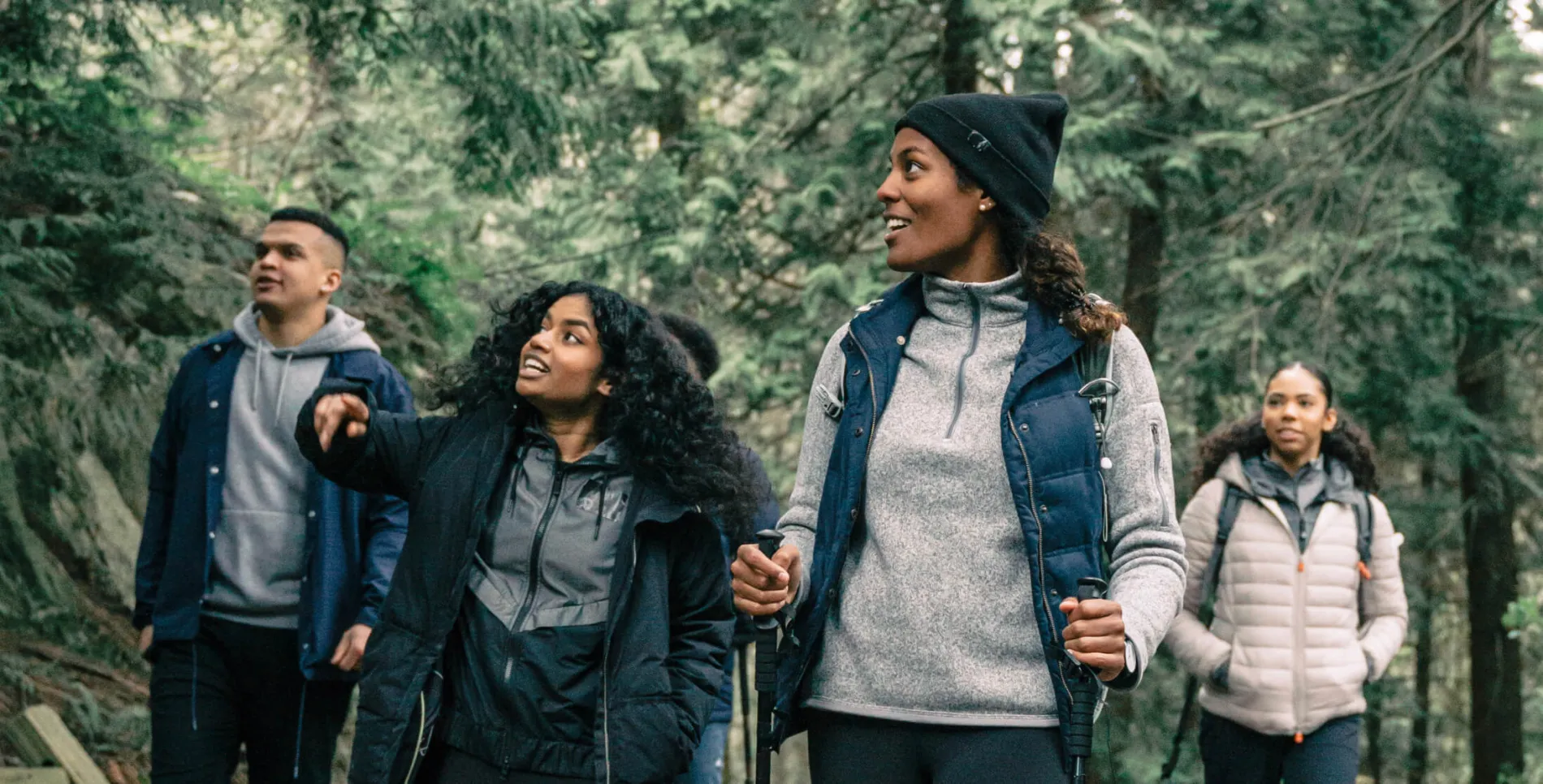 Group of young adults on a hike