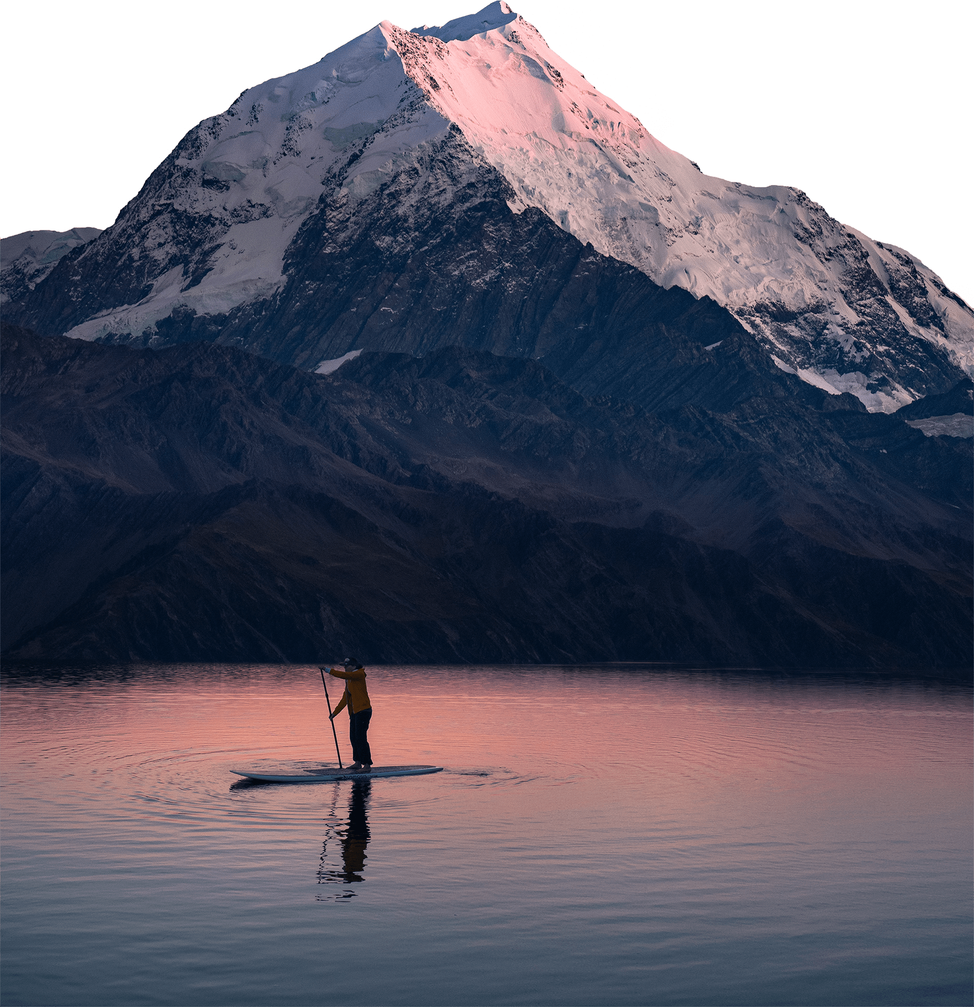 Paddle boarder on a lake
